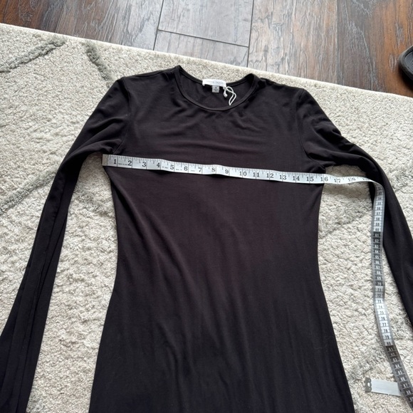 Travis Taddeo Amy maxi black dress long sleeve side slits sexy fitted medium - Picture 8 of 15